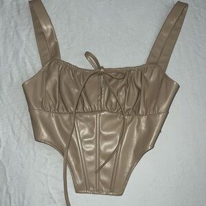 Elegant Tan Crop Top